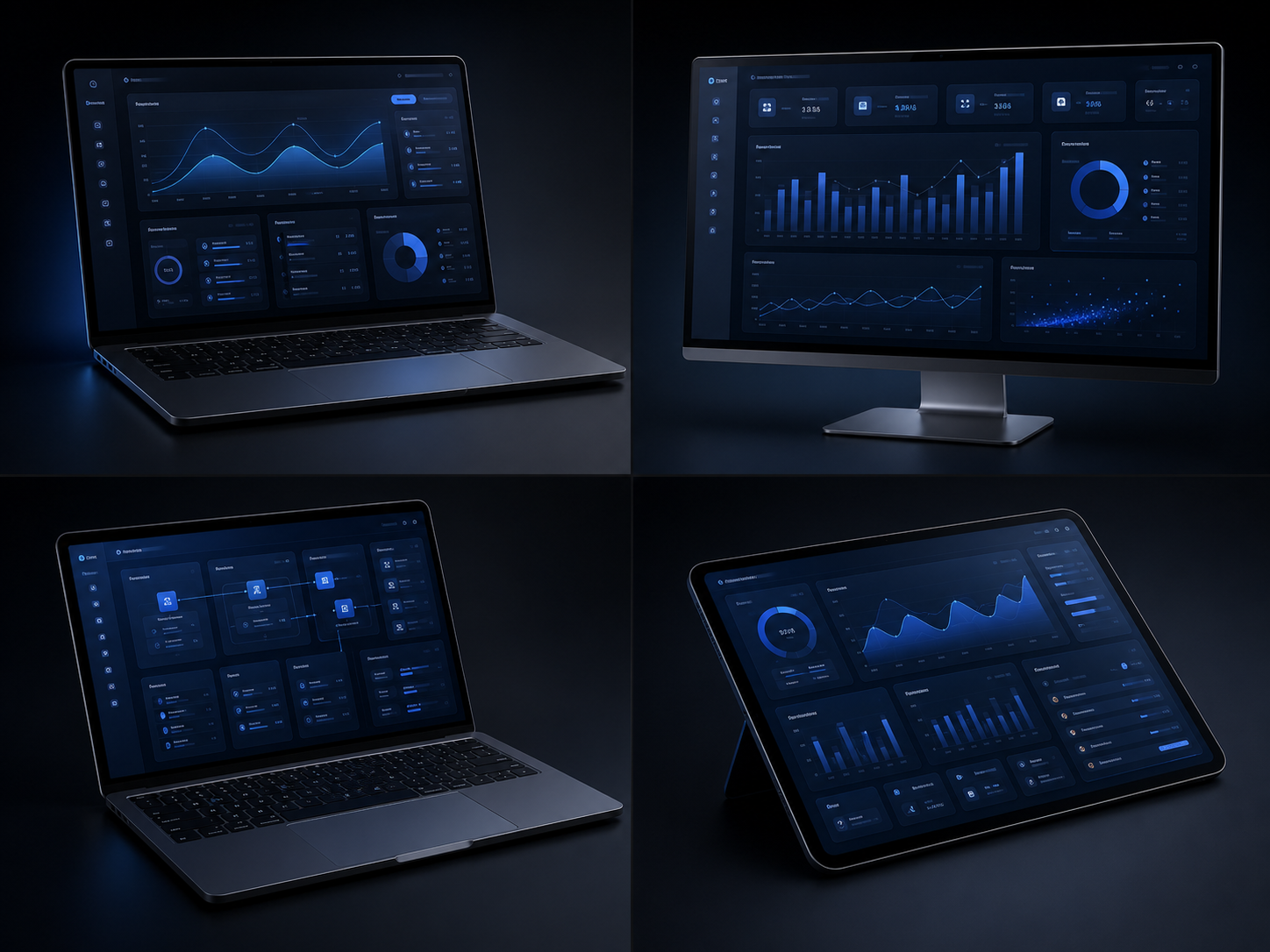 Business software asset dashboards