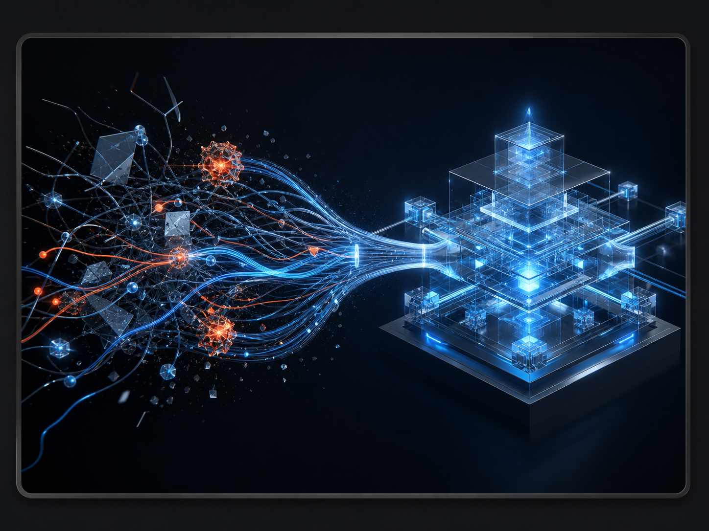 Chaos becoming an ordered digital system